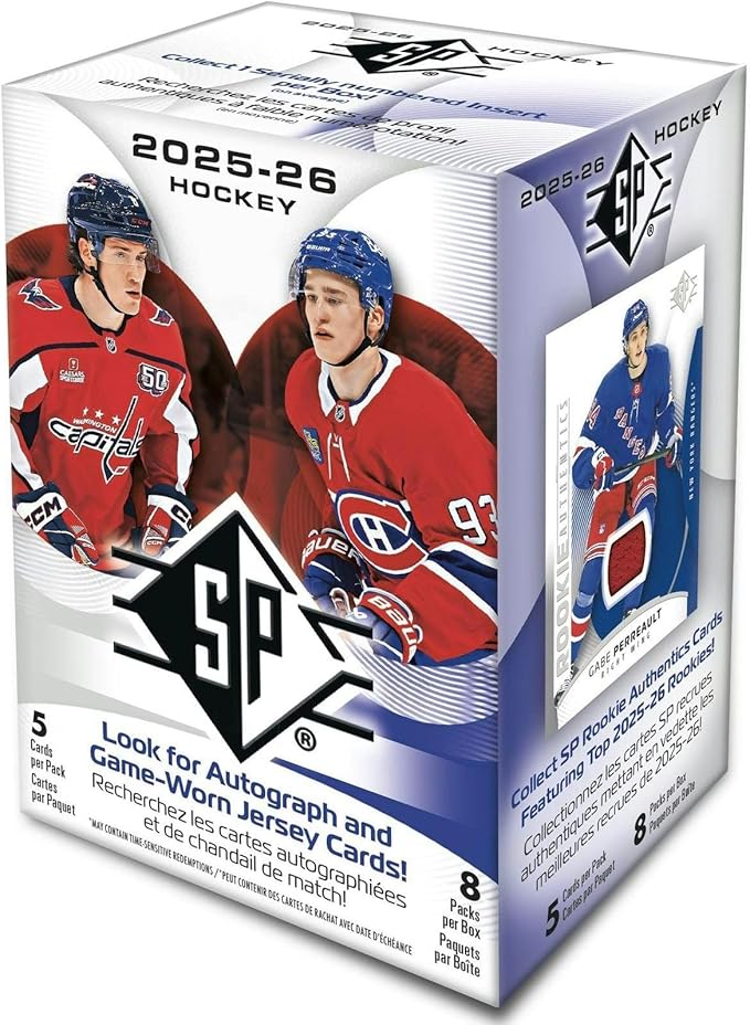 2025-26 SP HOCKEY TRADING CARD BLASTER BOX – 8 PACKS