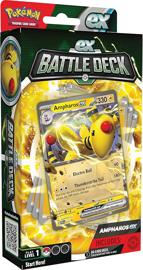 Pokémon TCG: Ampharos Former Battle Deck (Ready-to-Play 60-Card Deck)