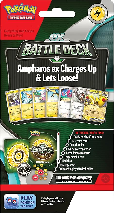 Pokémon TCG: Ampharos Former Battle Deck (Ready-to-Play 60-Card Deck)