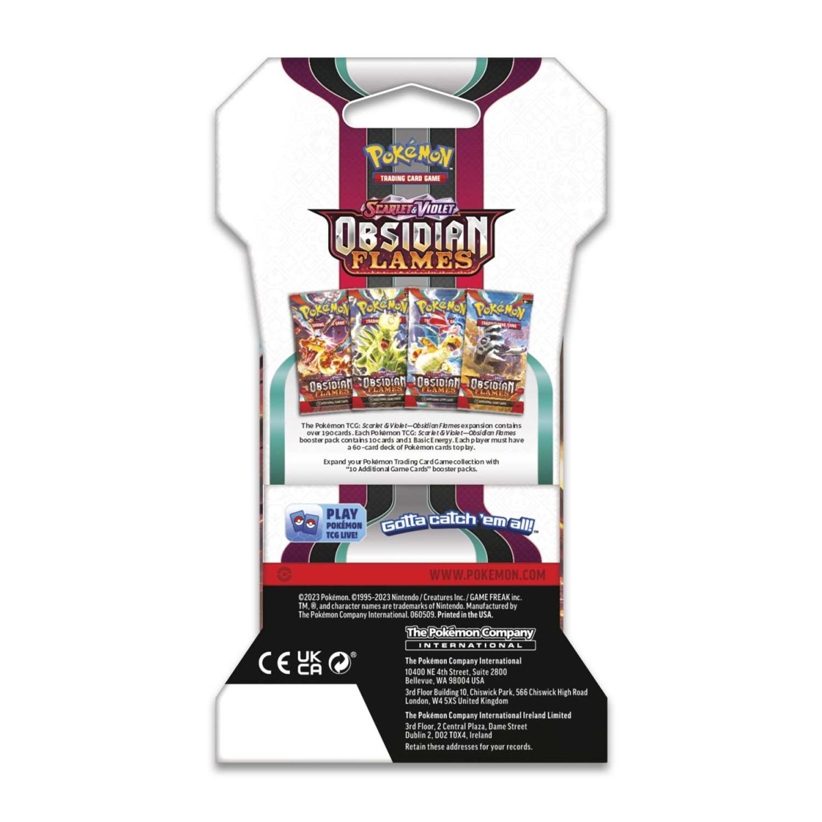 Pokémon TCG: Scarlet & Violet-Obsidian Flames Single Sleeved Booster Pack